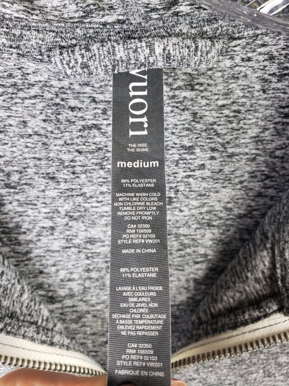 Vuori Halo Performance Hoodie Full Zip Jacket Heather Gray size M - Picture 3 of 12
